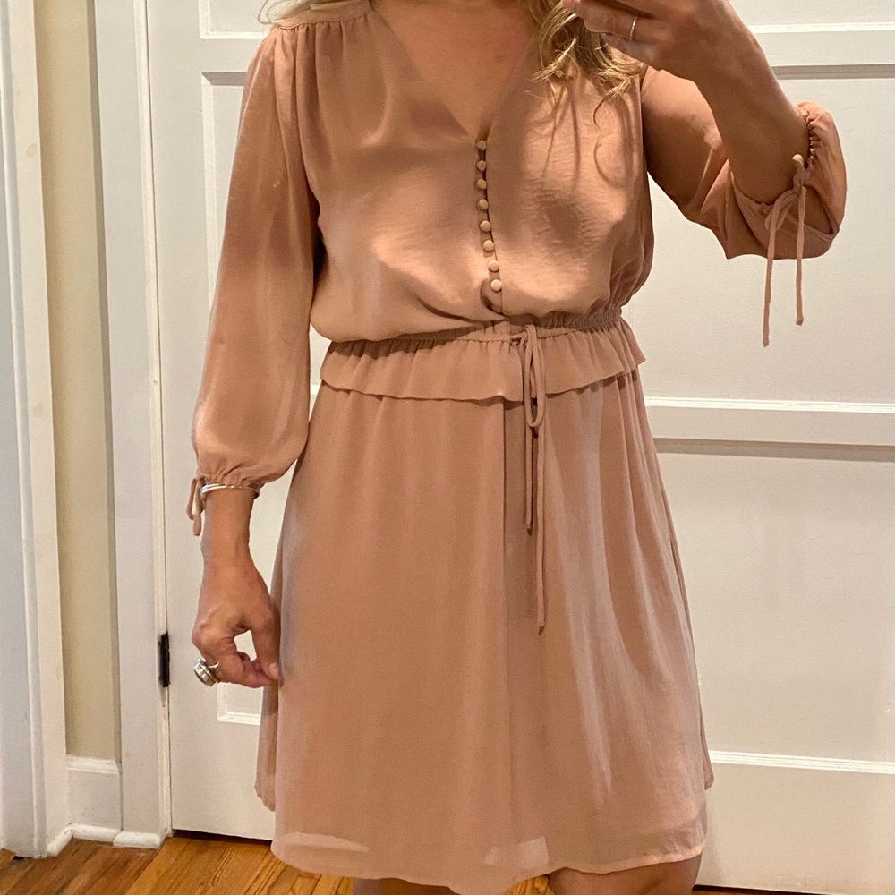 Romantic taupe flowing dress